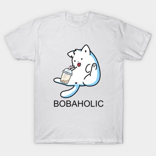 Lazy Bobaholic Kitty! T-Shirt